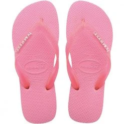Havaianas Logo Metallic Zehentrenner Light Rose Damen