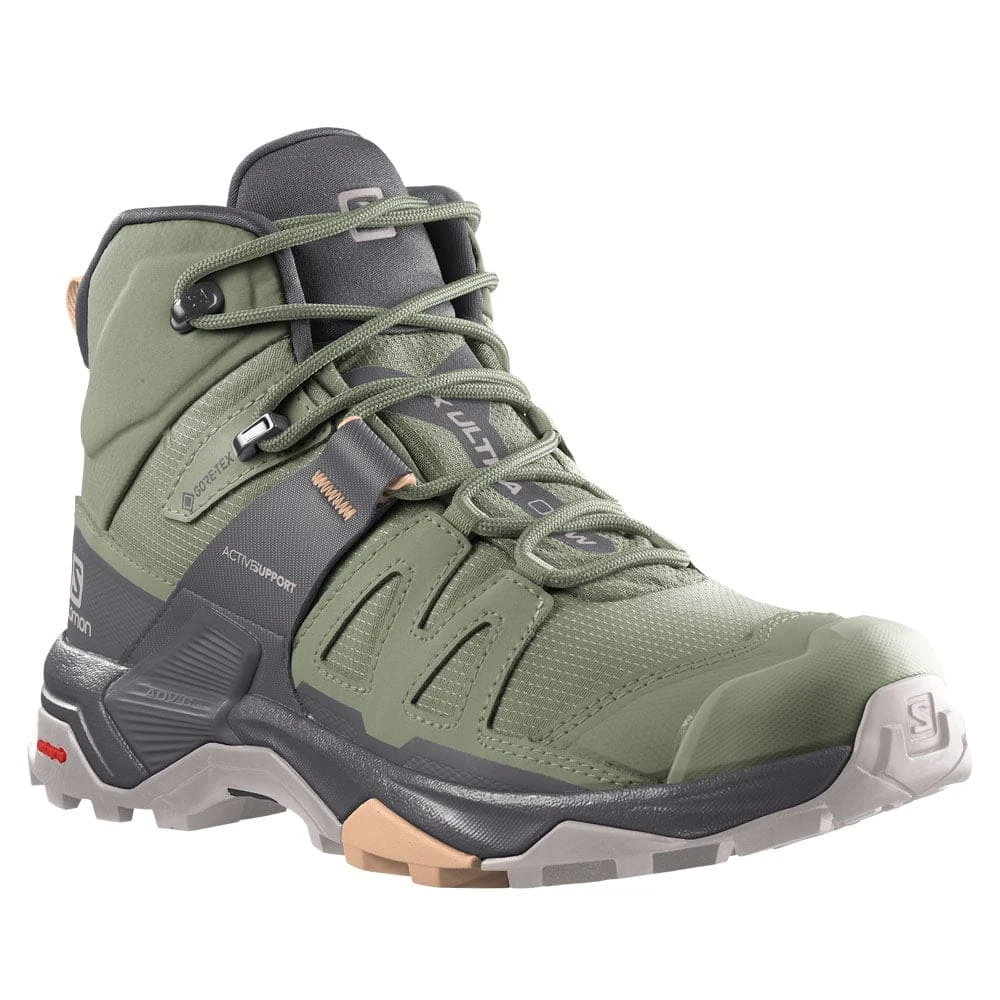 Salomon X Ultra 4 Mid GTX Hikingschuhe Oil Green/Magnet/Almond Cream Damen 2 Salomon X Ultra 4 Mid GTX Hikingschuhe Oil Green/Magnet/Almond Cream Damen – Bild 2